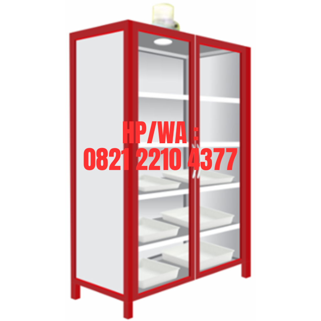 Steel Chemical Storage Cabinet, 2 Glass