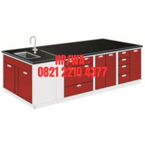 Steel Island Bench with Sink